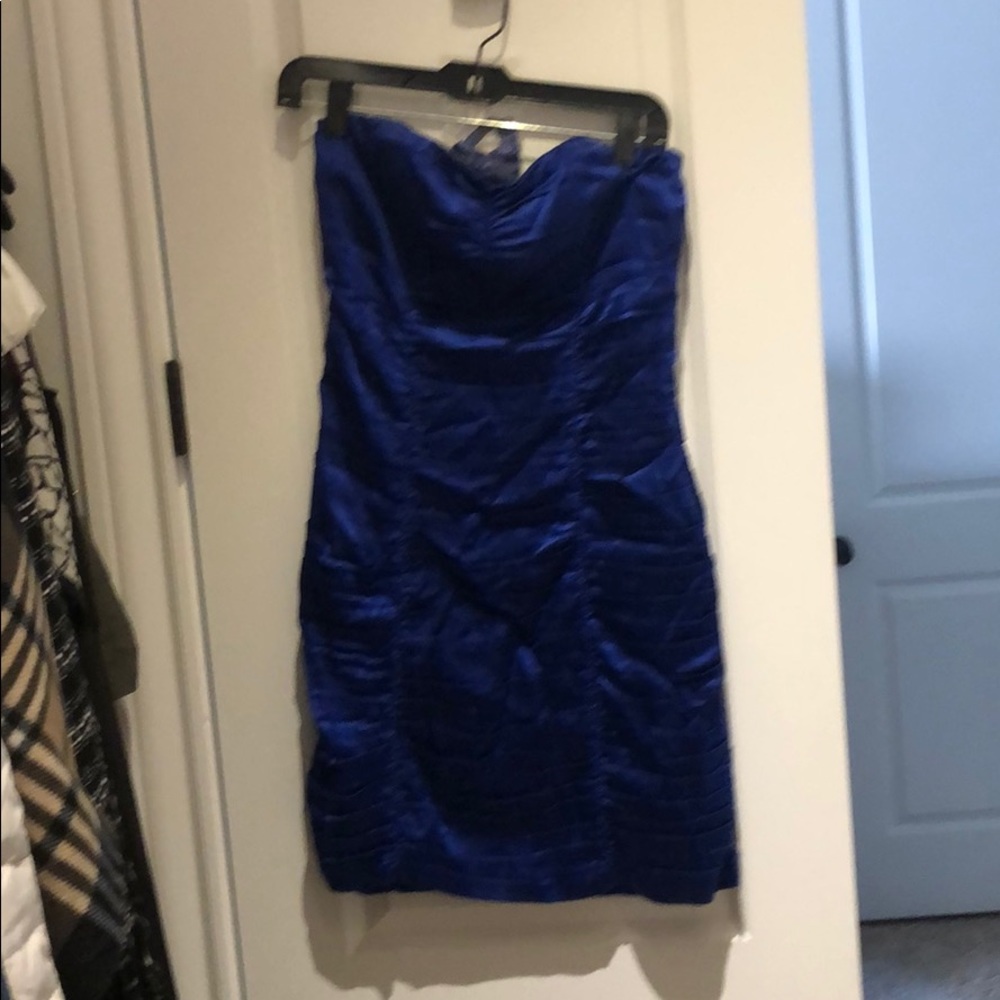 Express rushed satin mini dress